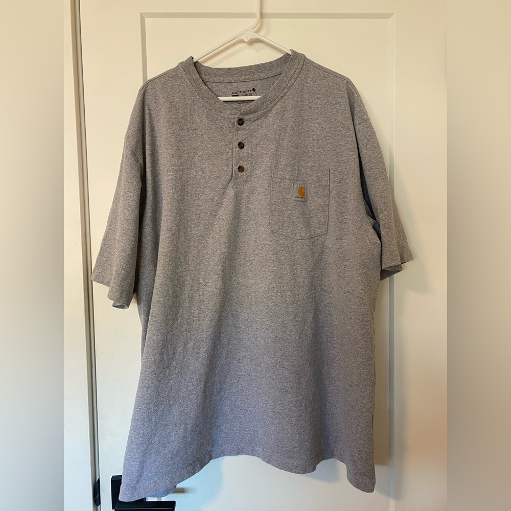 Carhartt Heather Gray Men's Short Sleeve Shirt